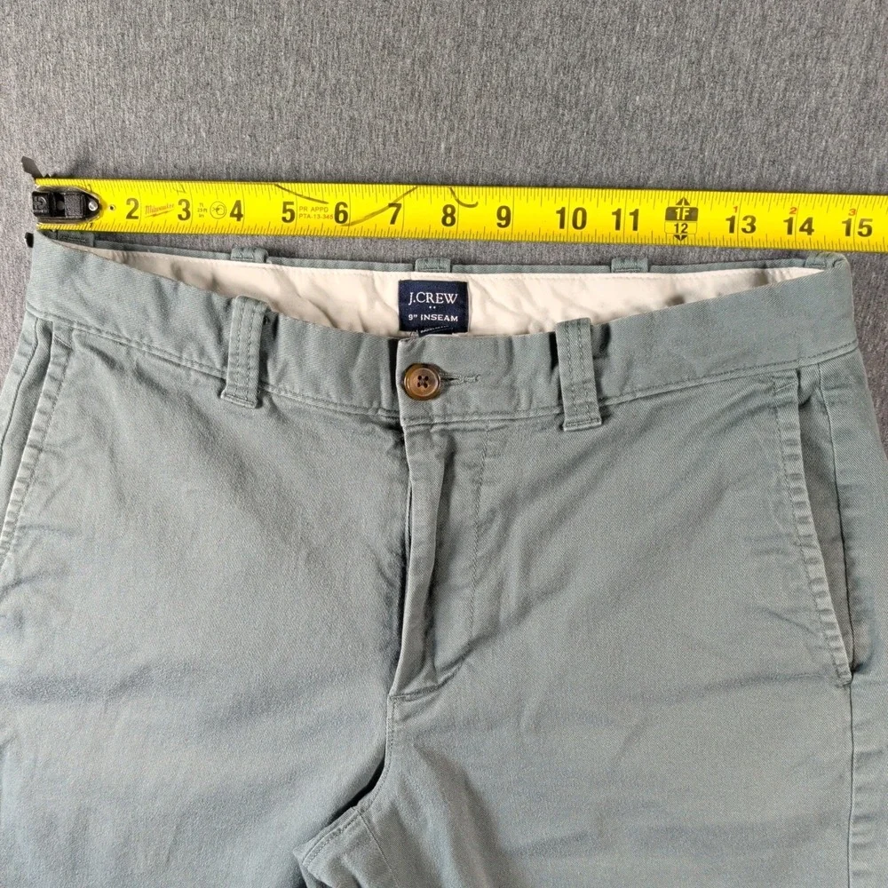 J Crew Flex Chino Shorts Sz 30 Aqua Green 9